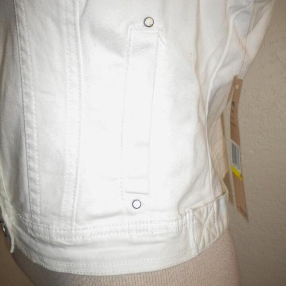 DKNYC White Sleeveless Denim Vest with Silver Studs - Picture 5 of 7